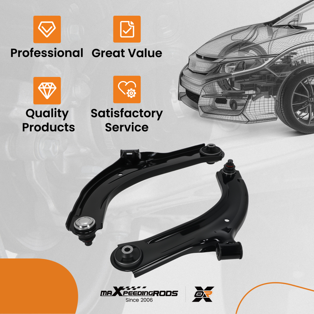 Control Arms Front Lower compatible for Nissan Micra III K12 54570-AX600 54560-AX600
