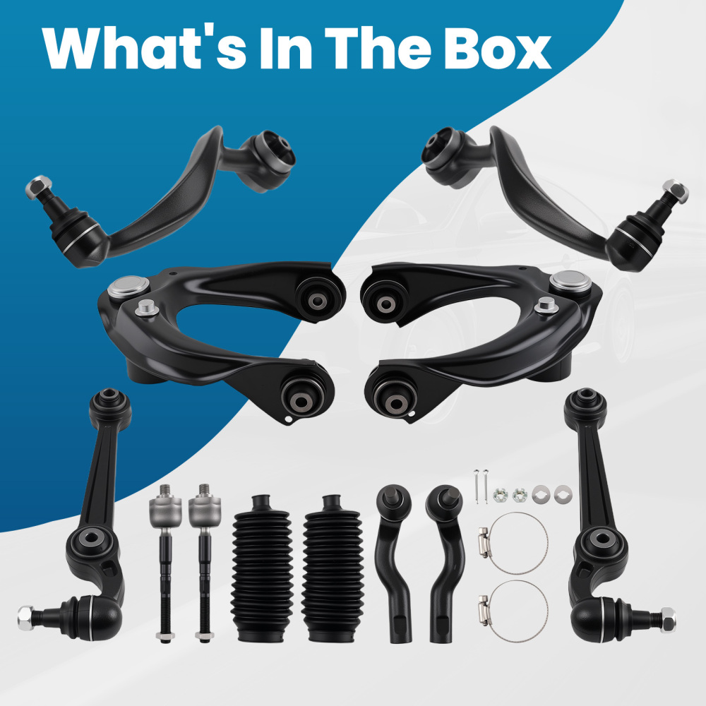 12pc Front Lower Control Arms Ball Joints Sway Bars compatible for Ford Fusion 2010 - 2012