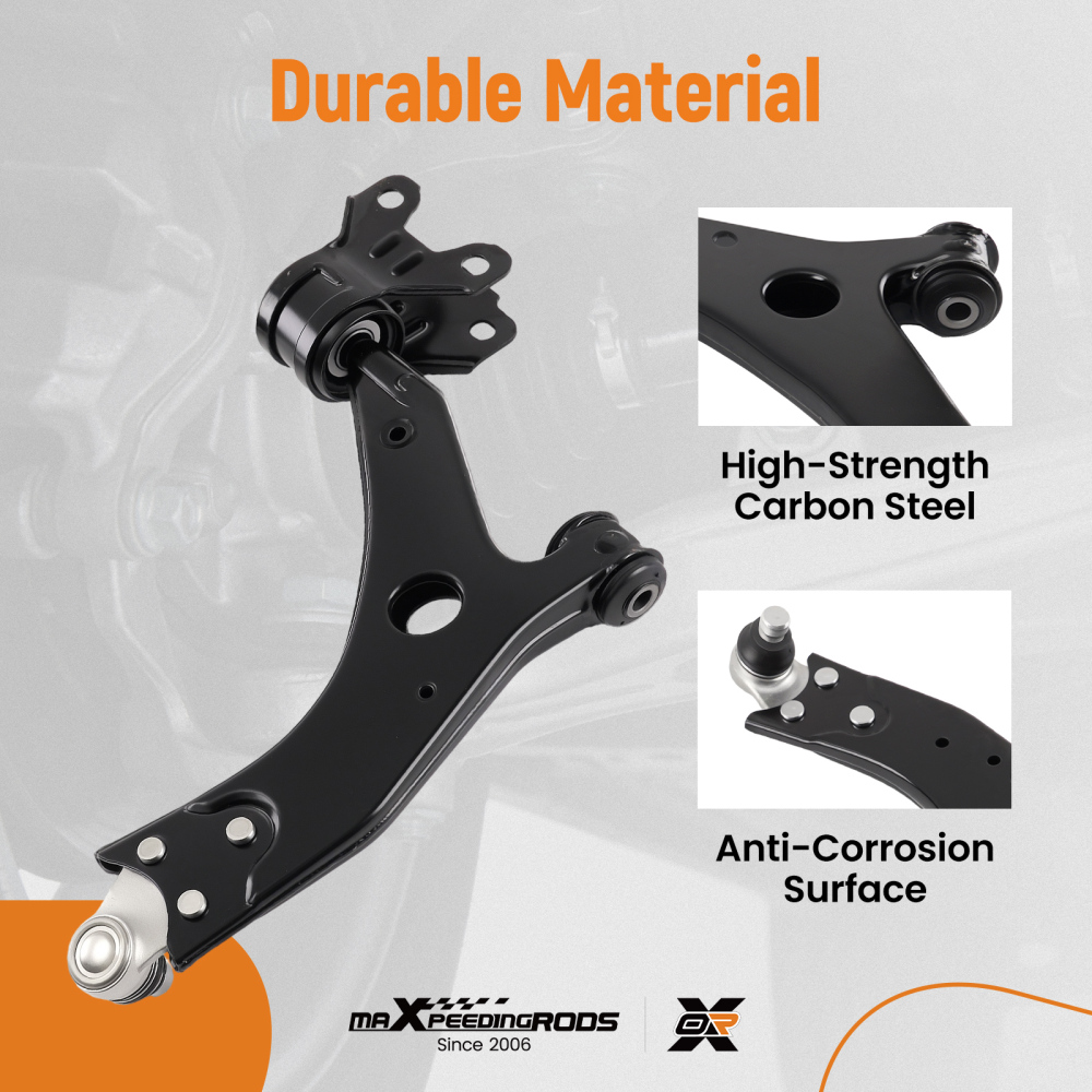 2X FRONT LOWER WISHBONE CONTROL ARMS RIGHT + LEFT compatible for FORD FOCUS MK3 2011-2015