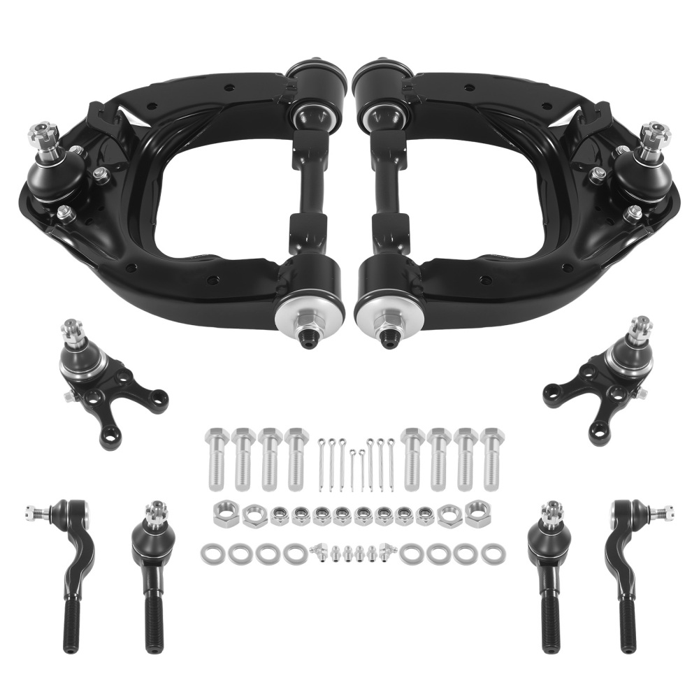 8PCS Front Upper Control Arms Tie Rods Kits compatible for Mitsubishi Montero 1994-2000