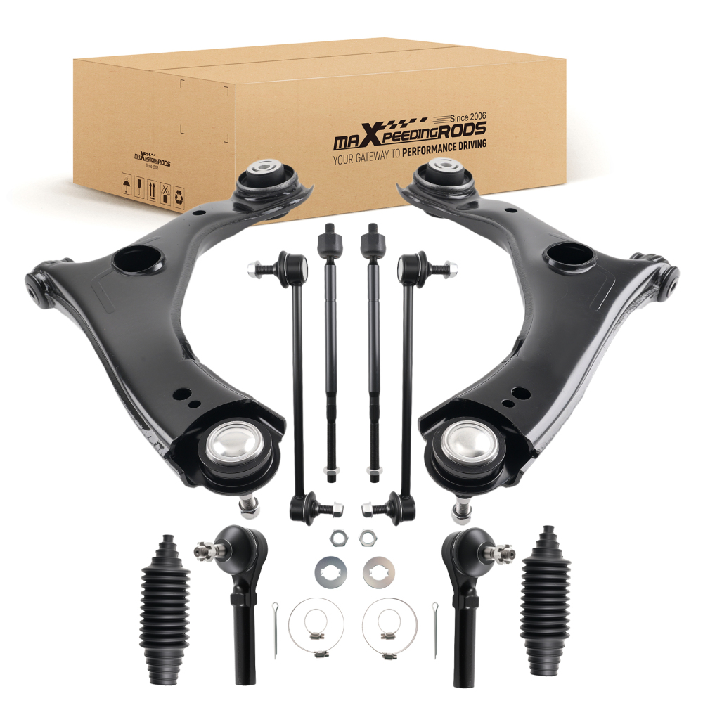 Front Control Arms + Ball Joints + Tie Rods Kit for Grand Caravan Town & Country