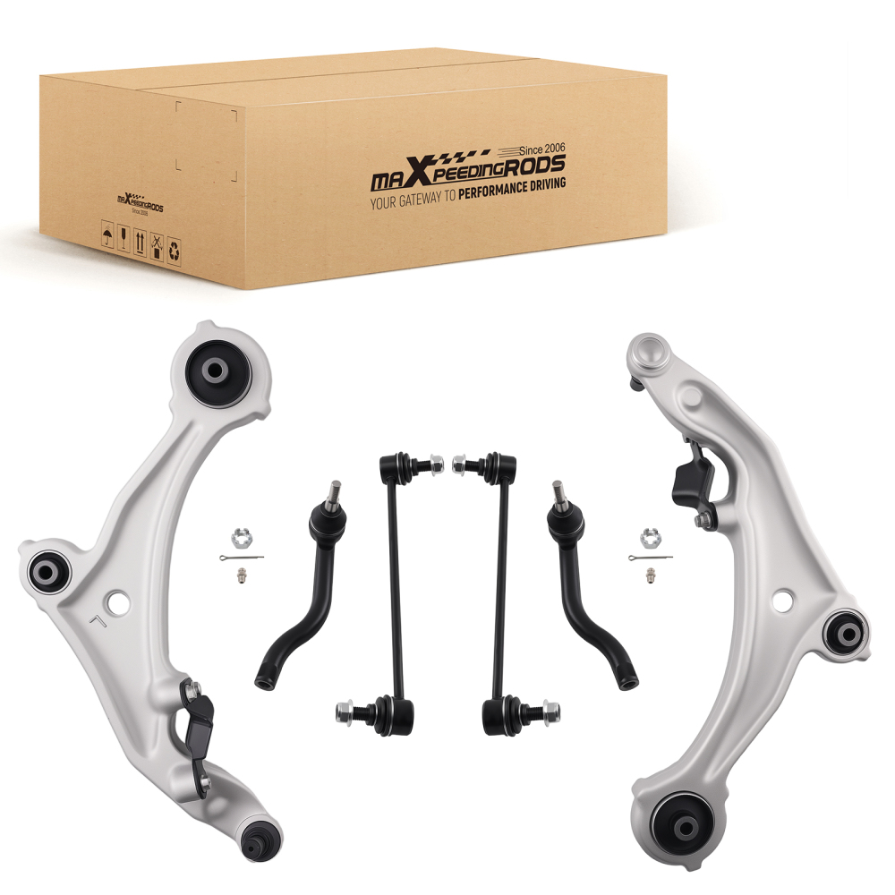 Front Lower Control Arms Ball Joint Tie Rod Sway Bar compatible for Nissan Murano 2009-2014