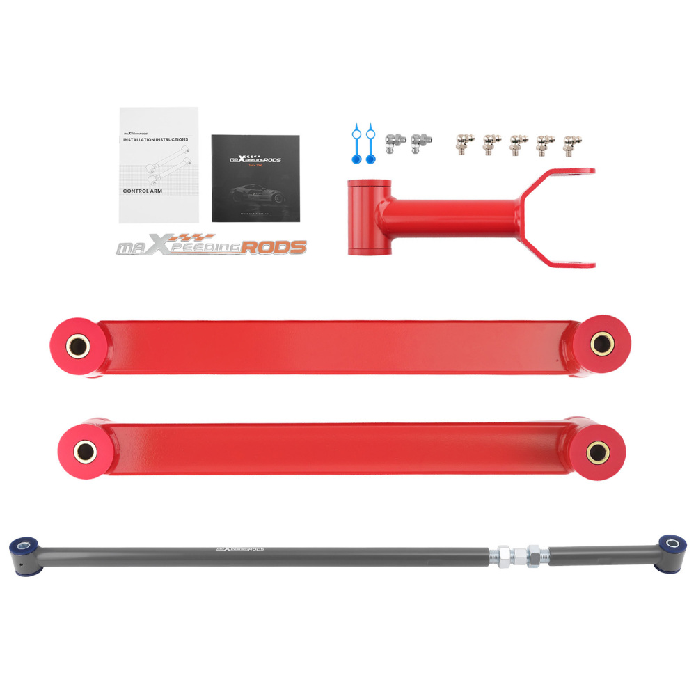 Rear Upper Lower Control Arms + Compatible for Panhard Track Bar Set For 2005-2010 compatible for Ford Mustang