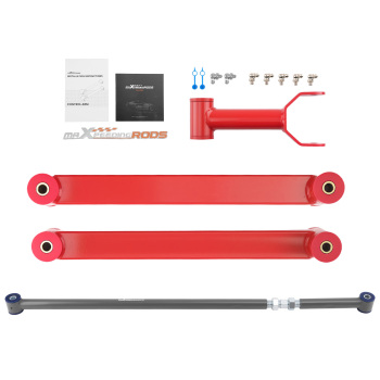 Rear Upper Lower Control Arms + Compatible for Panhard Track Bar Set For 2005-2010 compatible for Ford Mustang