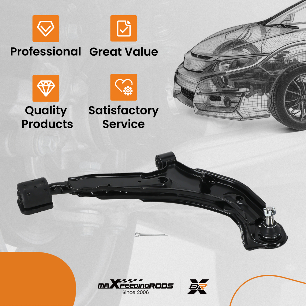 Front Right Lower Control Arm W/Ball Joint compatible for Nissan Altima 1998 1999 2000 2001