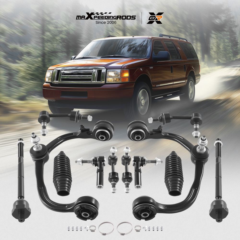 12pc Upper Control Arms Sway Bar Link Tie Rod for Expedition Navigator 2003-2004