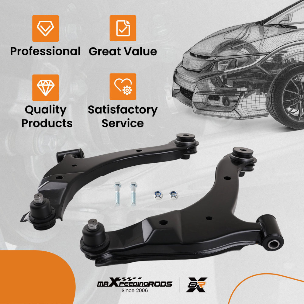 2x Front Lower Control Arm w/ Ball Joint For 2001-2010 compatible for Chrysler PT Cruiser Neon