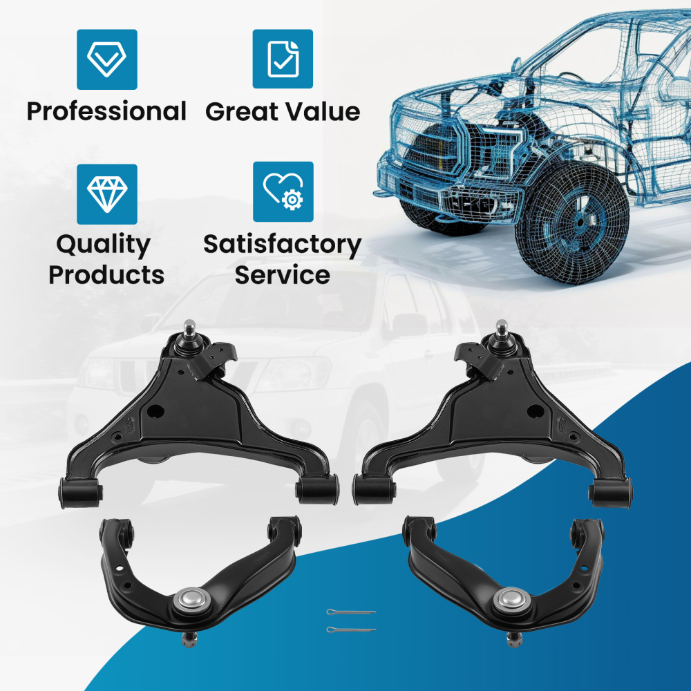 Front Upper Lower Control Arms compatible for Nissan Xterra Pathfinder Frontier 2005-2020