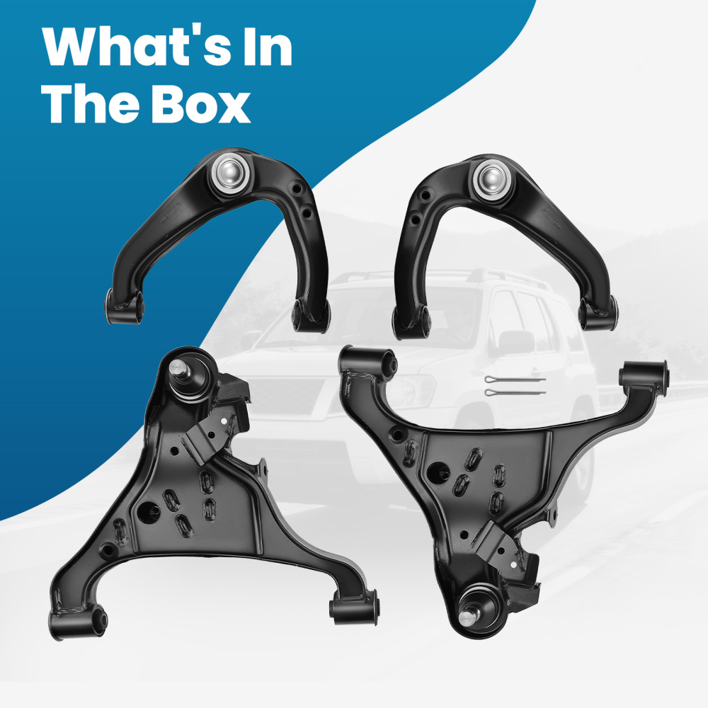 Front Upper Lower Control Arms compatible for Nissan Xterra Pathfinder Frontier 2005-2020