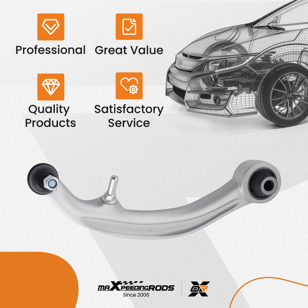 Front Lower Rearward Control Arm Compatible For Infiniti G35 Coupe 2003-2007 compatible for Nissan 350Z