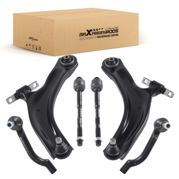 Lower Control Arms Inner Outer Tierods for 2008 2009 2010 – 2015 compatible for Nissan Rogue