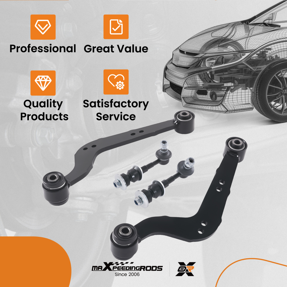 4x Rear Upper Control Arm Sway Bar compatible for Lexus NX200T NX300H compatible for Toyota RAV4 2006-2018