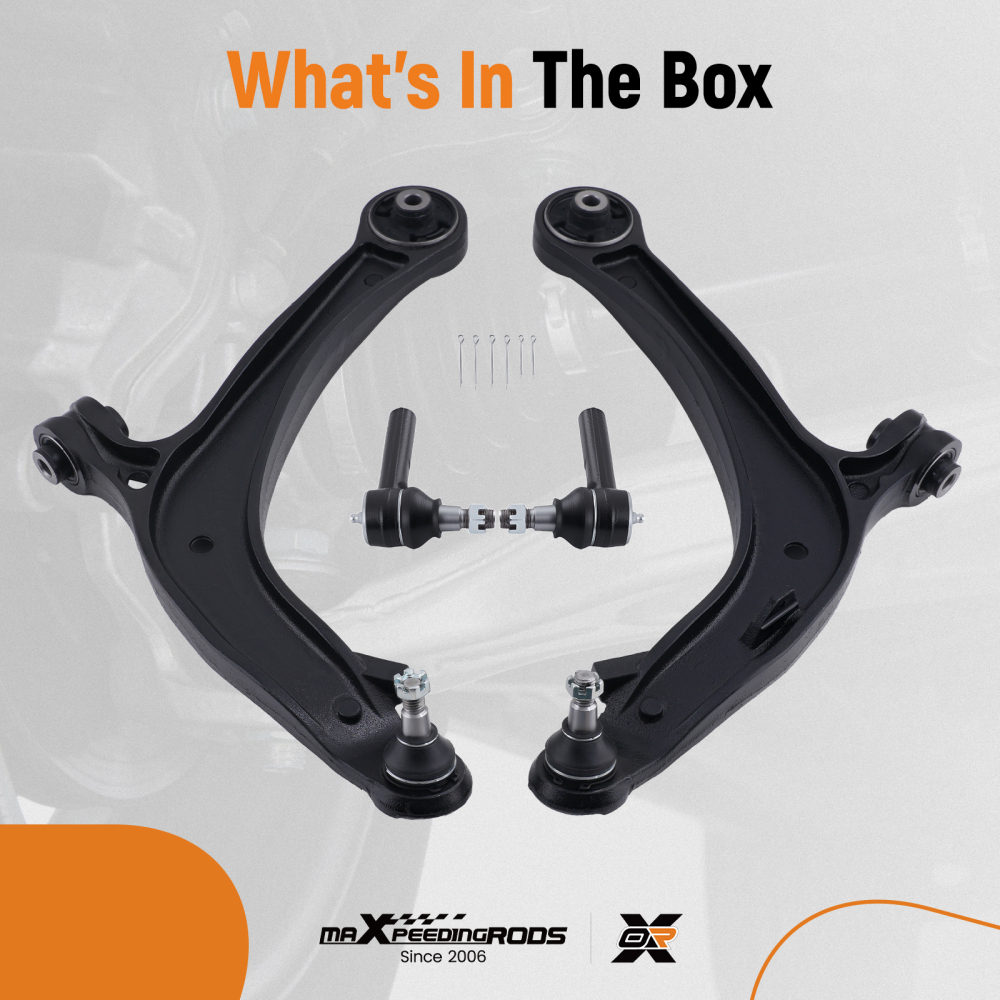 4x Front Lower Control Arms Tie Rods Kit for 2011 2012-2017 compatible for Honda Odyssey