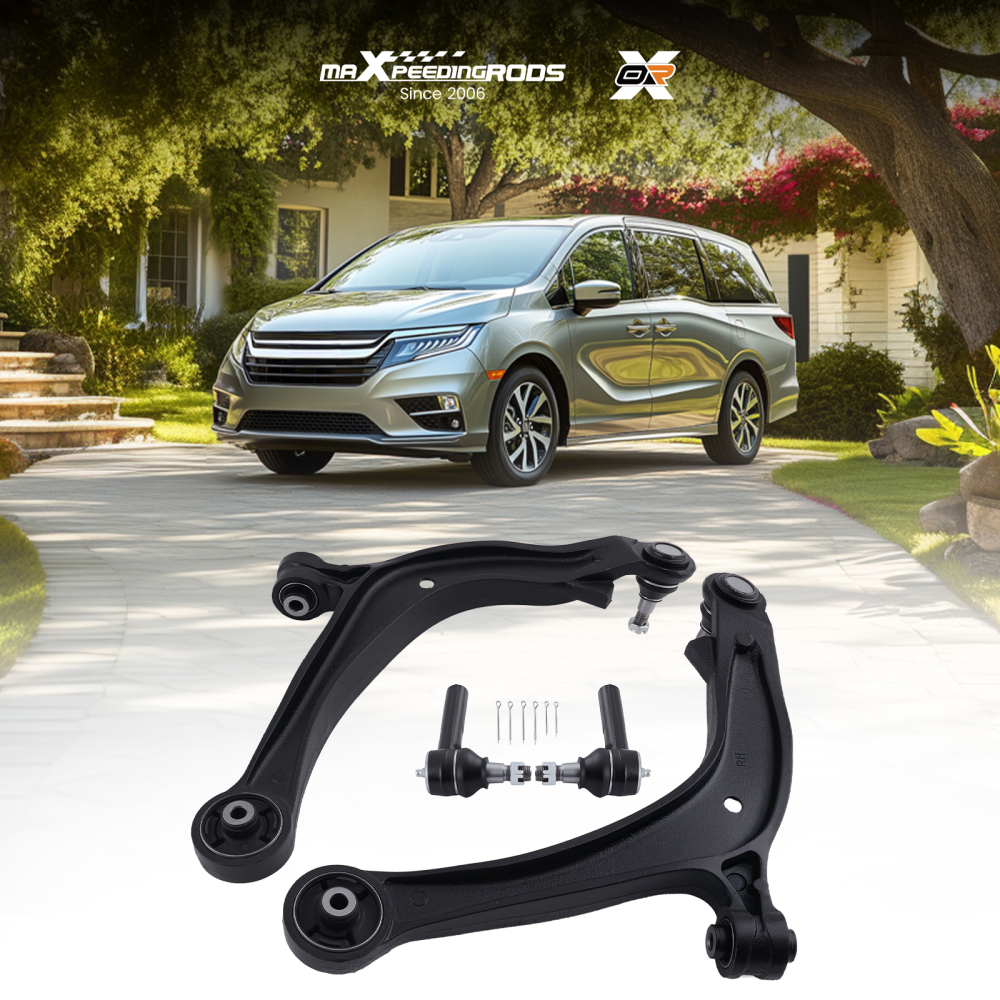 4x Front Lower Control Arms Tie Rods Kit for 2011 2012-2017 compatible for Honda Odyssey