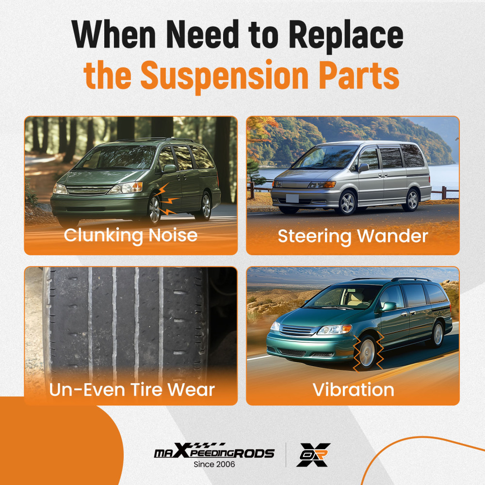 4x Front Lower Control Arm Sway Bar Link for 1999 2000 2001 - 2004 compatible for Honda Odyssey