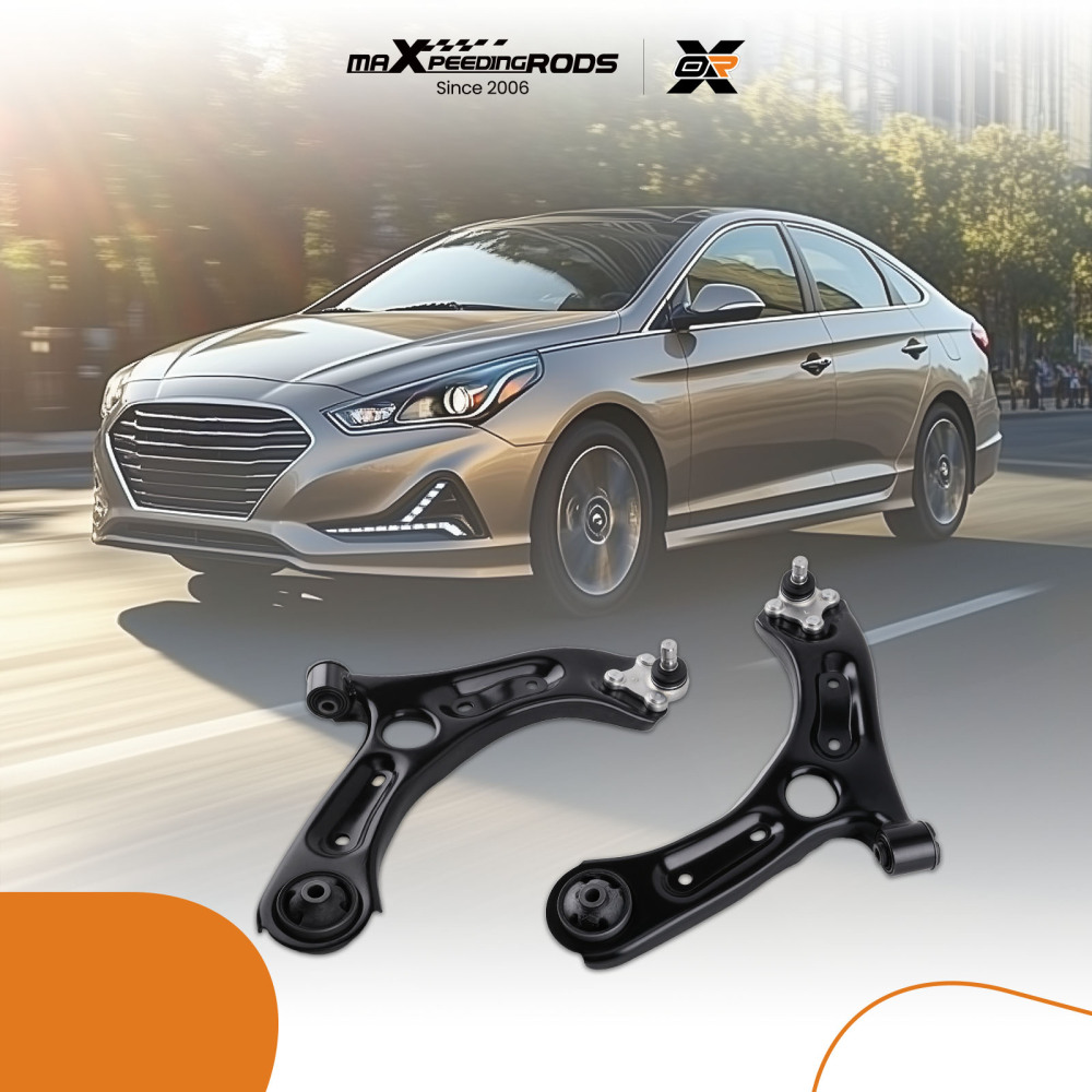 Pair Front Lower Control Arms w/ Ball Joint compatible for Kia Optima 16-20 Sportage 17-21