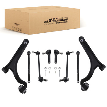 8x Front Lower Control Arms Sway Bars Tie Rods for 2004 - 2008 compatible for Chrysler Pacifica