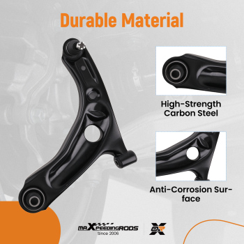 PAIR LOWER FRONT SUSPENSION CONTROL ARMS compatible for PEUGEOT 107 compatible for TOYOTA AYGO compatible for CITROEN C1