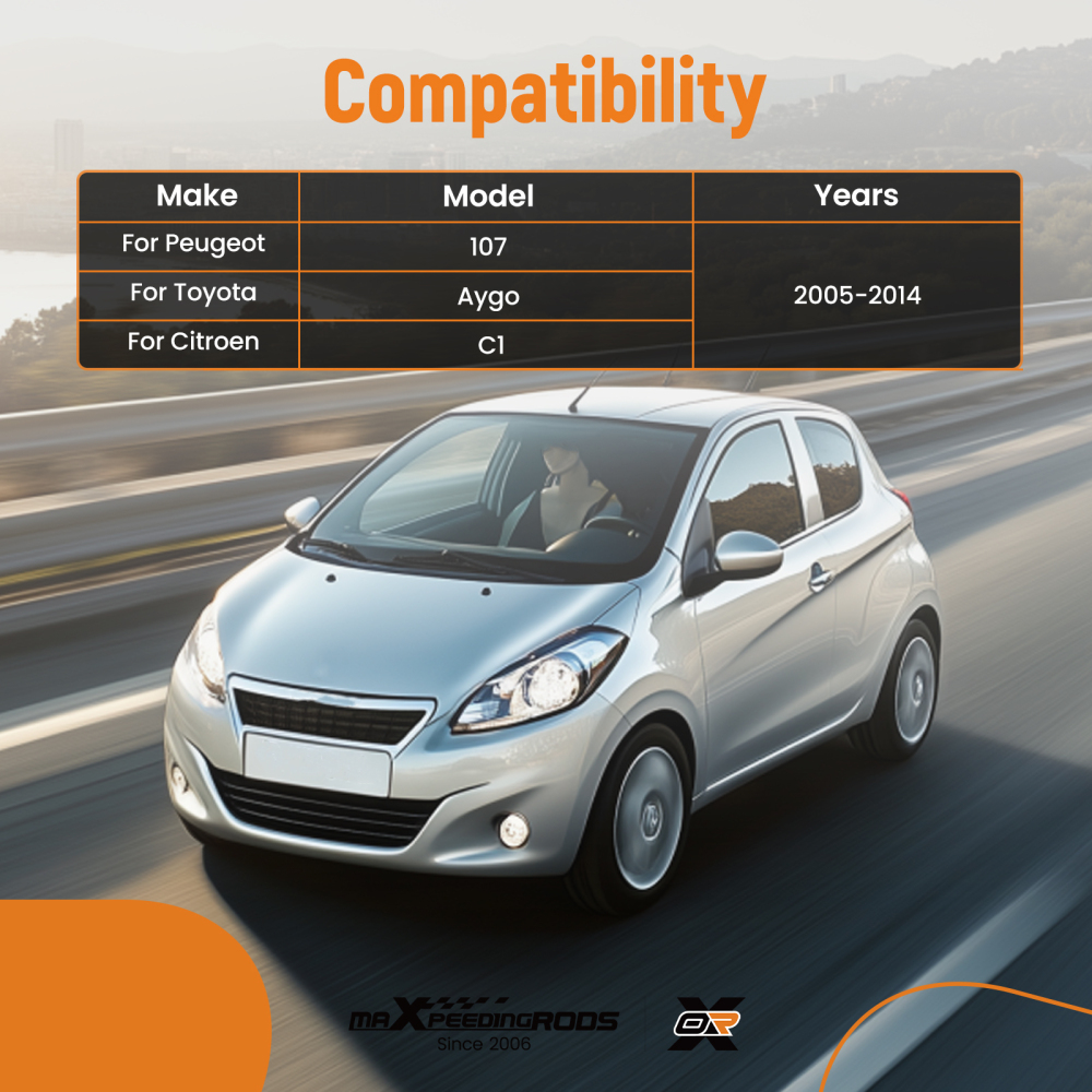 PAIR LOWER FRONT SUSPENSION CONTROL ARMS compatible for PEUGEOT 107 compatible for TOYOTA AYGO compatible for CITROEN C1