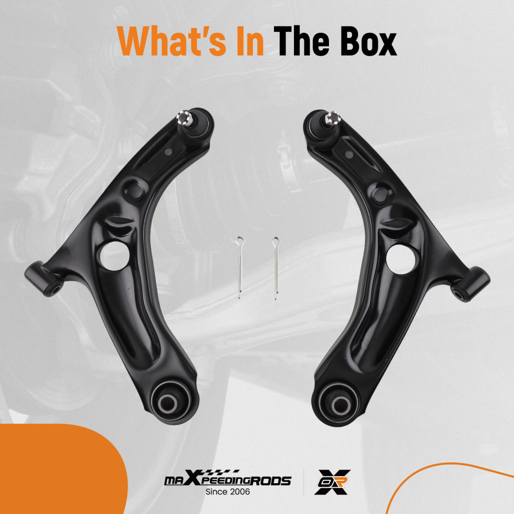 PAIR LOWER FRONT SUSPENSION CONTROL ARMS compatible for PEUGEOT 107 compatible for TOYOTA AYGO compatible for CITROEN C1