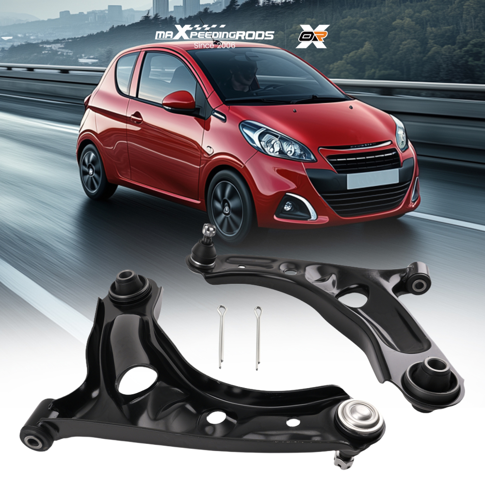PAIR LOWER FRONT SUSPENSION CONTROL ARMS compatible for PEUGEOT 107 compatible for TOYOTA AYGO compatible for CITROEN C1