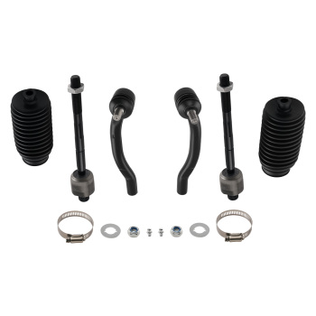 6pcs Front Inner Outer Tie Rods w/ Boots for 2001-2006 compatible for Acura MDX compatible for Honda Pilot