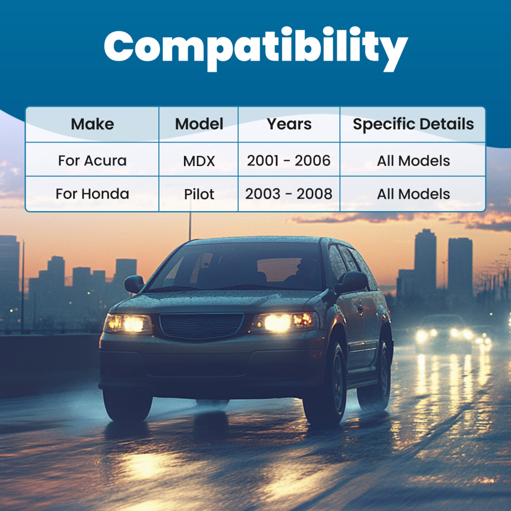 6pcs Front Inner Outer Tie Rods w/ Boots for 2001-2006 compatible for Acura MDX compatible for Honda Pilot