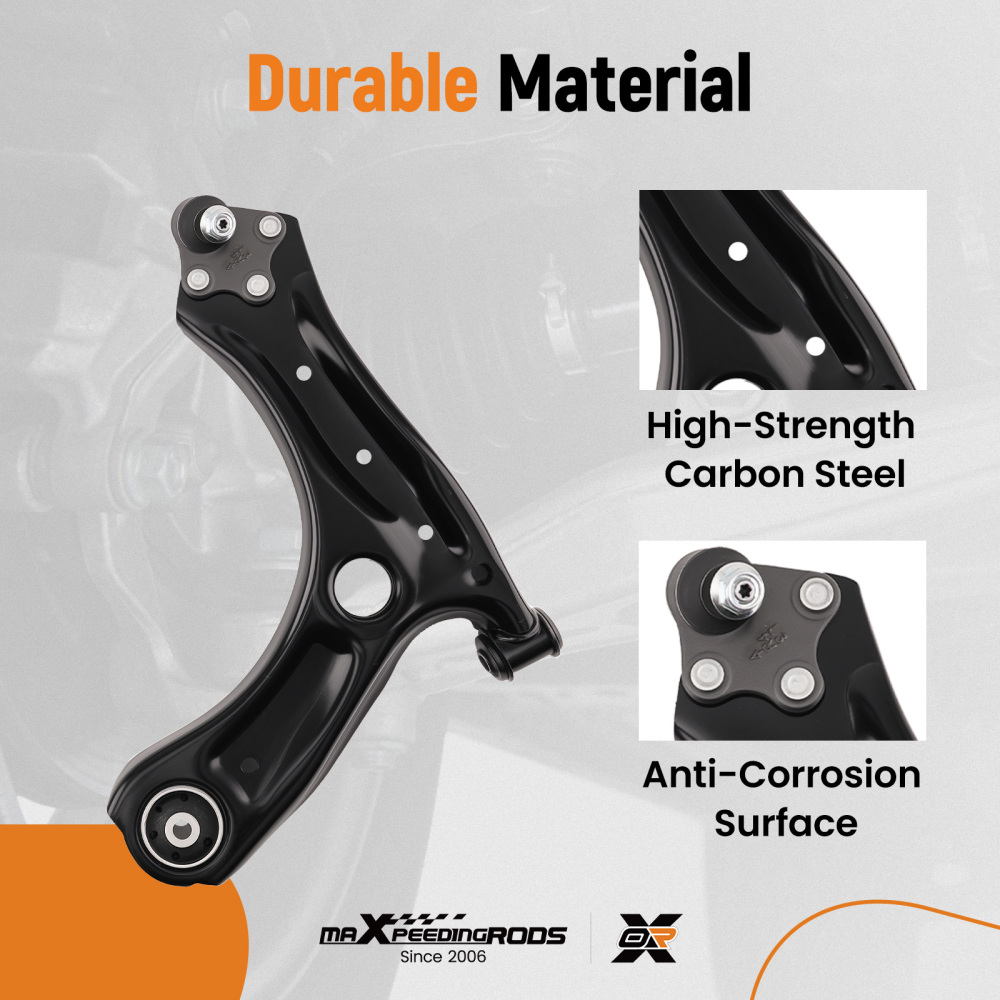 PAIR FRONT LOWER WISHBONE CONTROL ARM SUSPENSION LH+RH compatible for VW POLO compatible for AUDI A1 compatible for SKODA