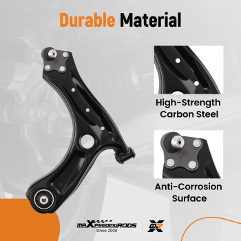 PAIR FRONT LOWER WISHBONE CONTROL ARM SUSPENSION LH+RH compatible for VW POLO compatible for AUDI A1 compatible for SKODA