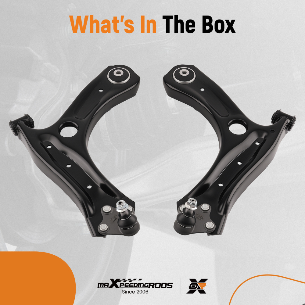 PAIR FRONT LOWER WISHBONE CONTROL ARM SUSPENSION LH+RH compatible for VW POLO compatible for AUDI A1 compatible for SKODA