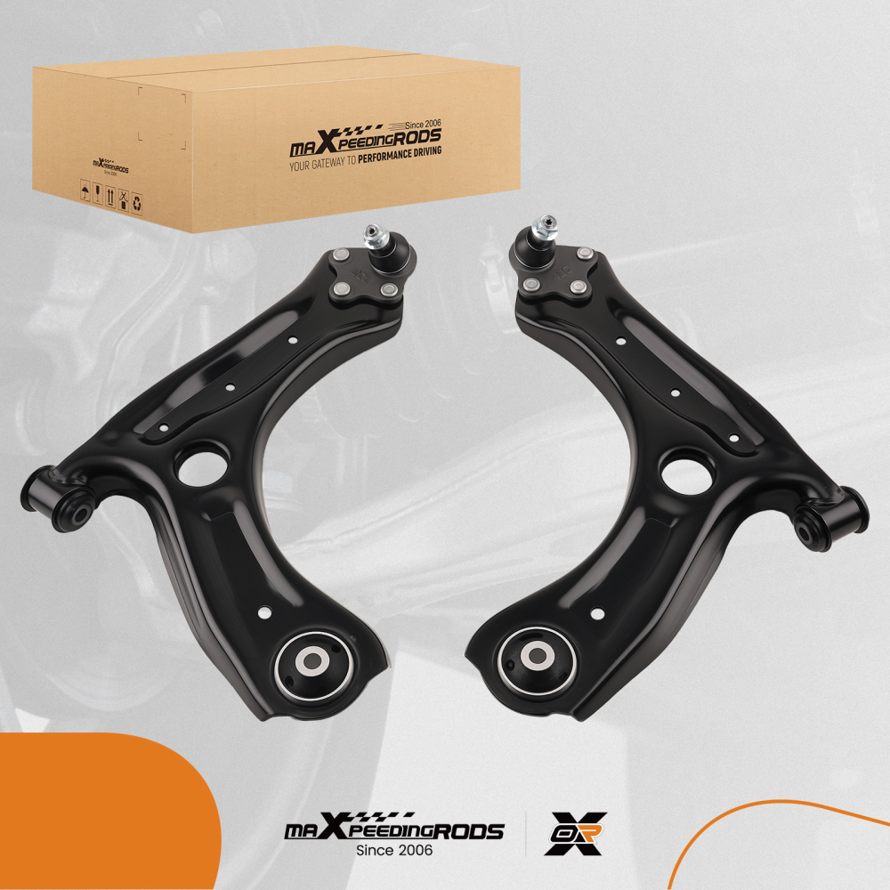 PAIR FRONT LOWER WISHBONE CONTROL ARM SUSPENSION LH+RH compatible for VW POLO compatible for AUDI A1 compatible for SKODA