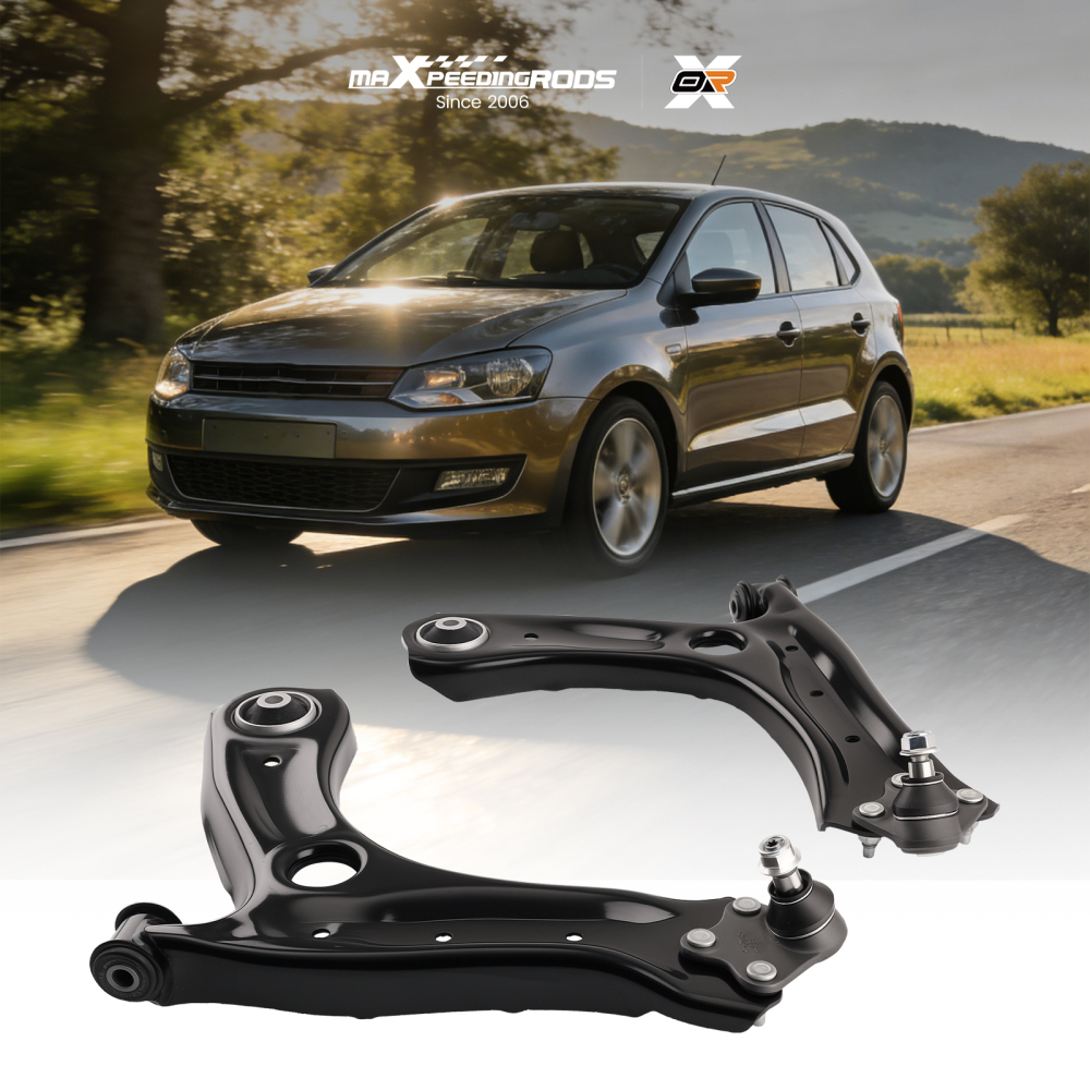 PAIR FRONT LOWER WISHBONE CONTROL ARM SUSPENSION LH+RH compatible for VW POLO compatible for AUDI A1 compatible for SKODA