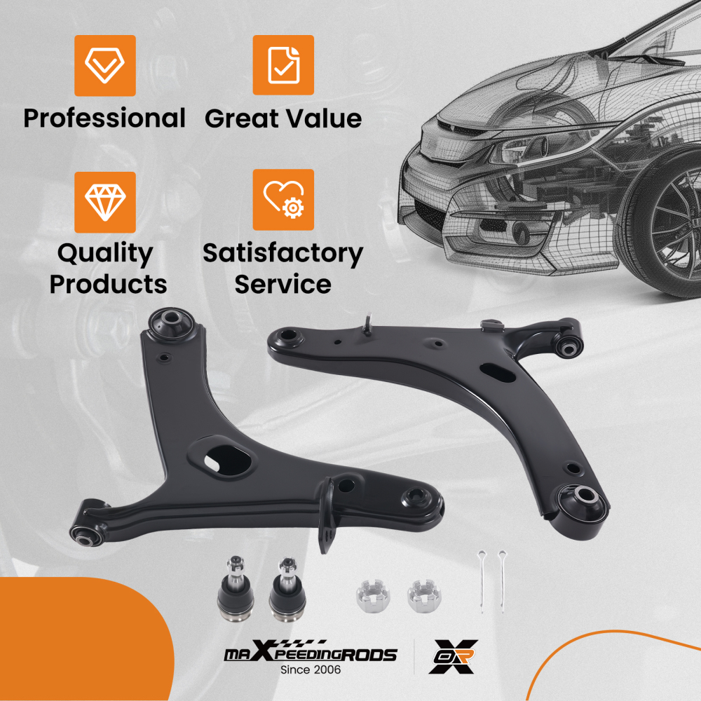 maXpeedingrods 4Pc Front Lower Control Arm Kit for Subaru Tribeca 2008-2014