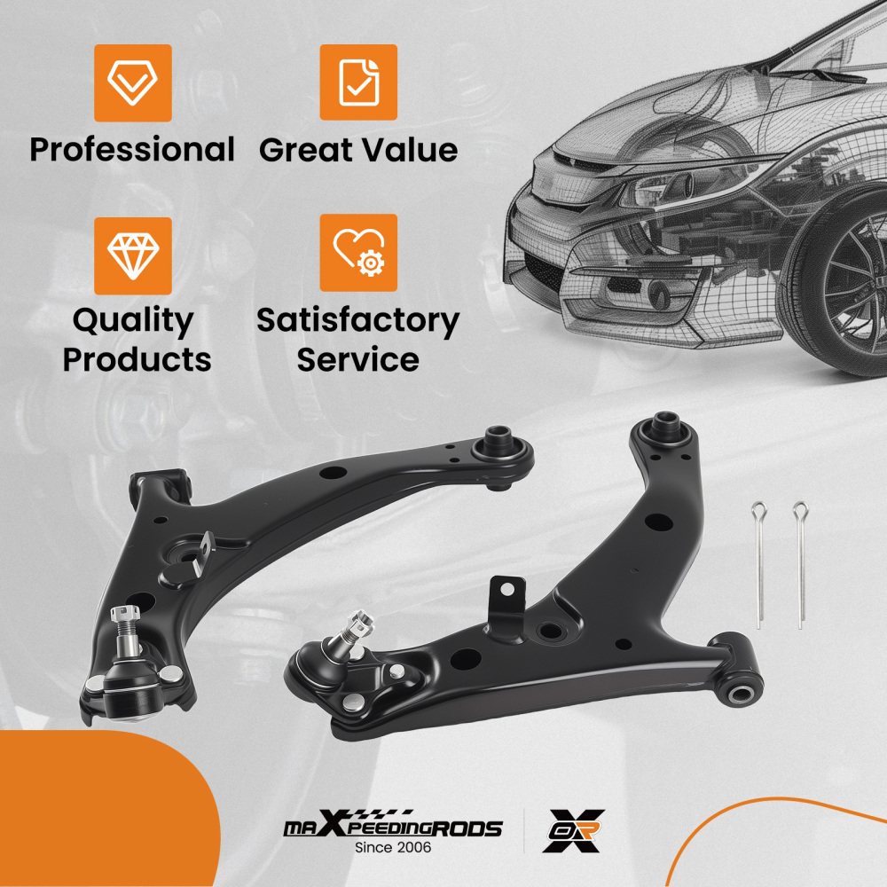 Front Lower Control Arms w/Ball Joint for 1998 1999 2000 2001 2002 compatible for Chevy Prizm