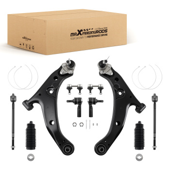 12x Front Lower Control Arm Ball Joints Tie Rods For 1998 - 2002 compatible for Chevrolet Prizm