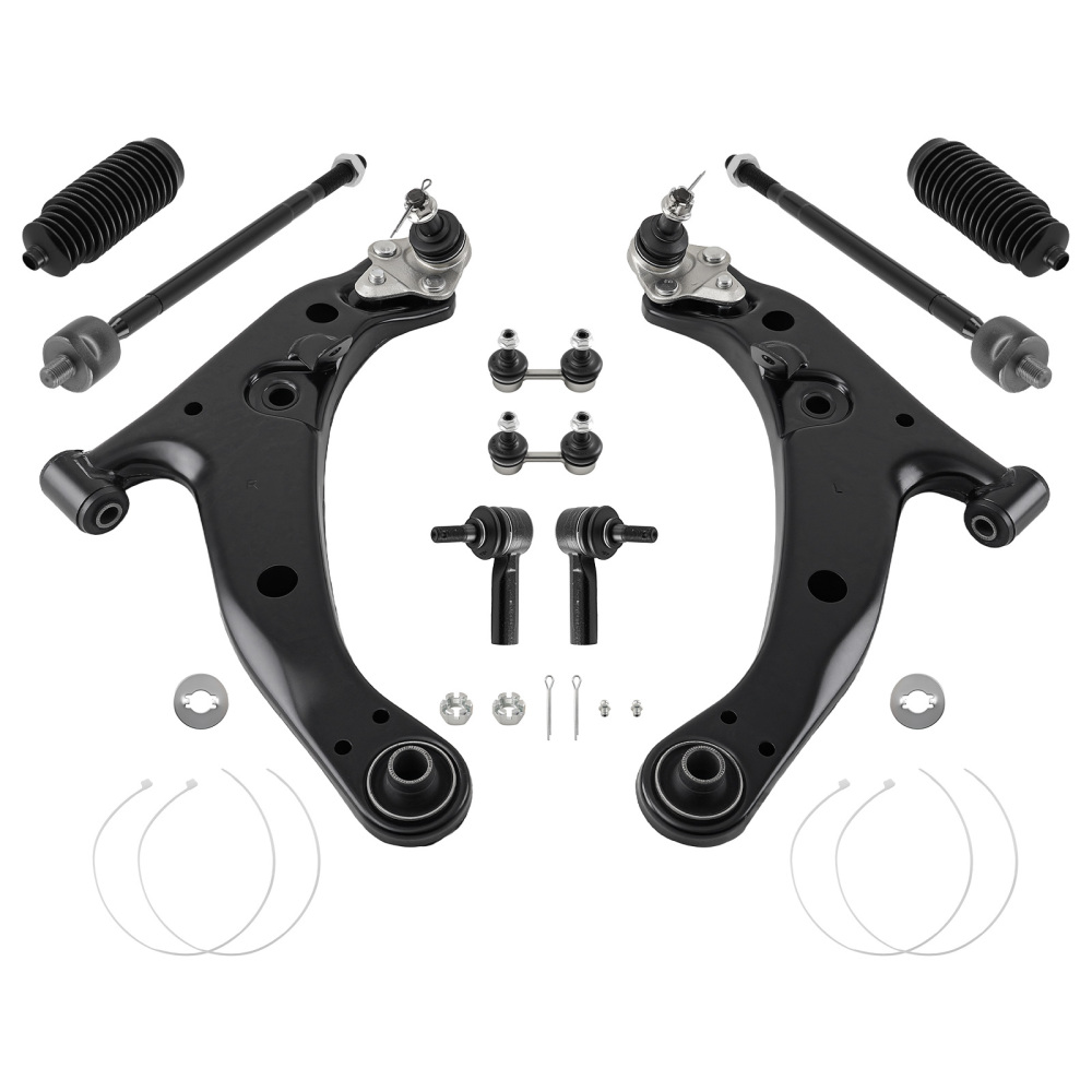 12x Front Lower Control Arm Ball Joints Tie Rods For 1998 - 2002 compatible for Chevrolet Prizm