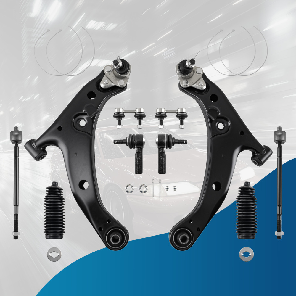 12x Front Lower Control Arm Ball Joints Tie Rods For 1998 - 2002 compatible for Chevrolet Prizm