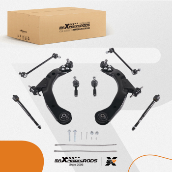 8x Front Lower Control Arms Tie Rods for 2005-2010 compatible for Chevy Cobalt 2008-2009 HHR