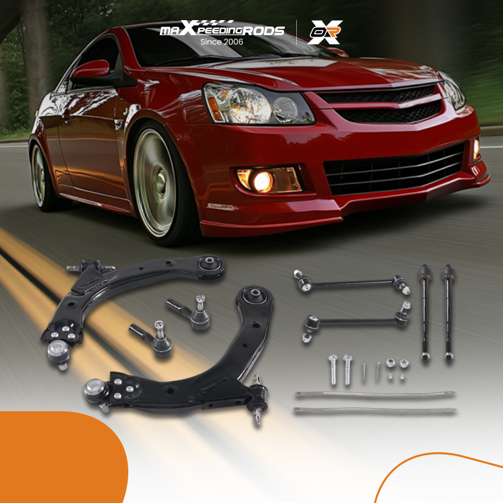 8x Front Lower Control Arms Tie Rods for 2005-2010 compatible for Chevy Cobalt 2008-2009 HHR