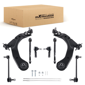 8x Front Lower Control Arms Tie Rods for 2005-2010 compatible for Chevy Cobalt 2008-2009 HHR