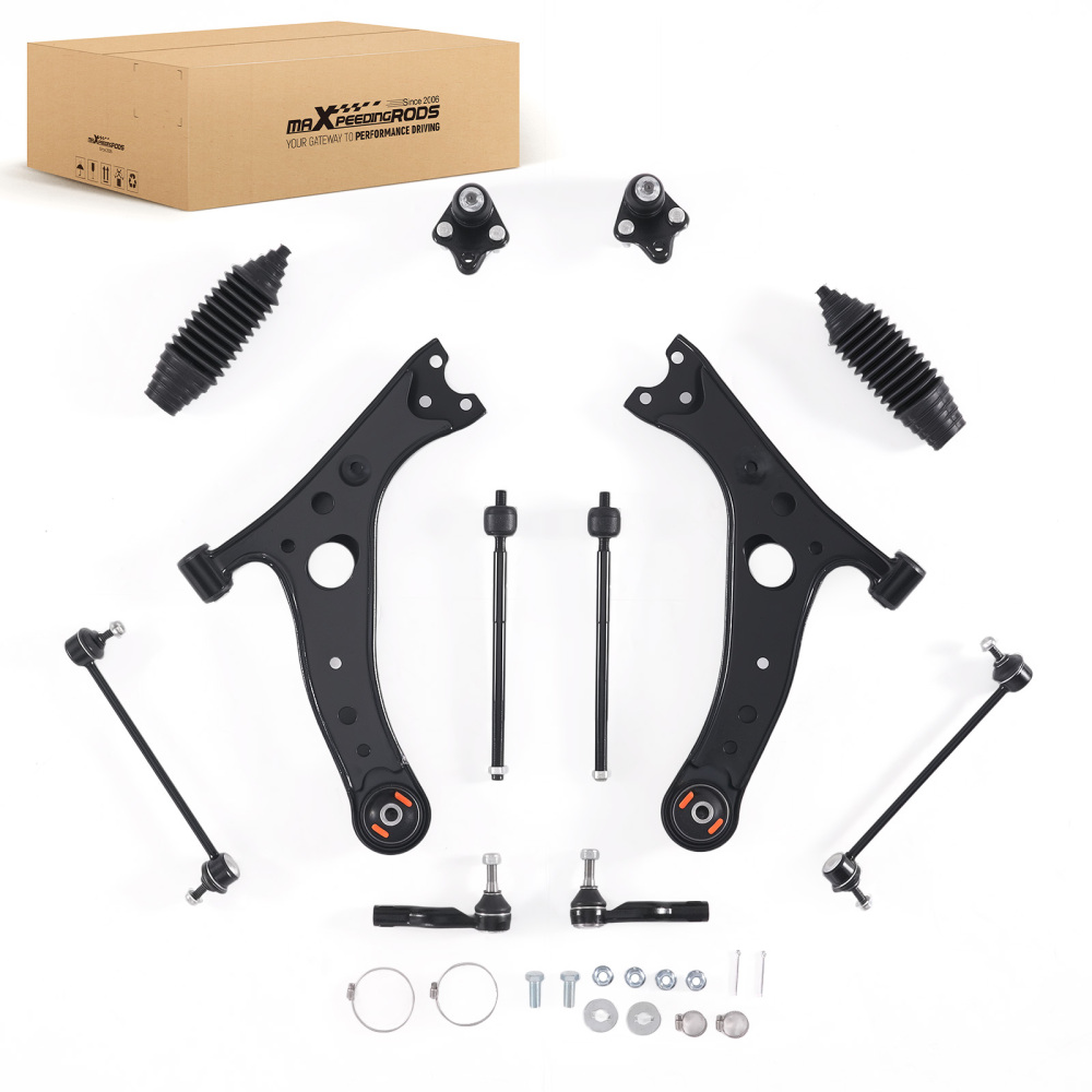12x Front Lower Control Arm Ball Joint Tie Rod compatible for Toyota RAV4 2001-2005 K640212
