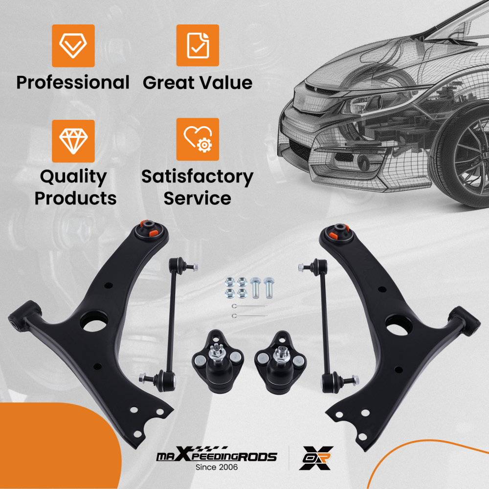 Front Lower Control Arm Ball Joint Set compatible for Toyota RAV4 2001-2005 K640212 K640213