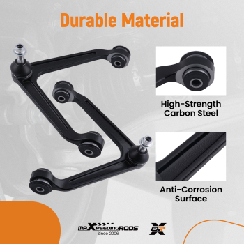 6x 4WD Front Upper Control Arm Ball Joint Sway Bar for 2002-2005 compatible for Dodge Ram 1500