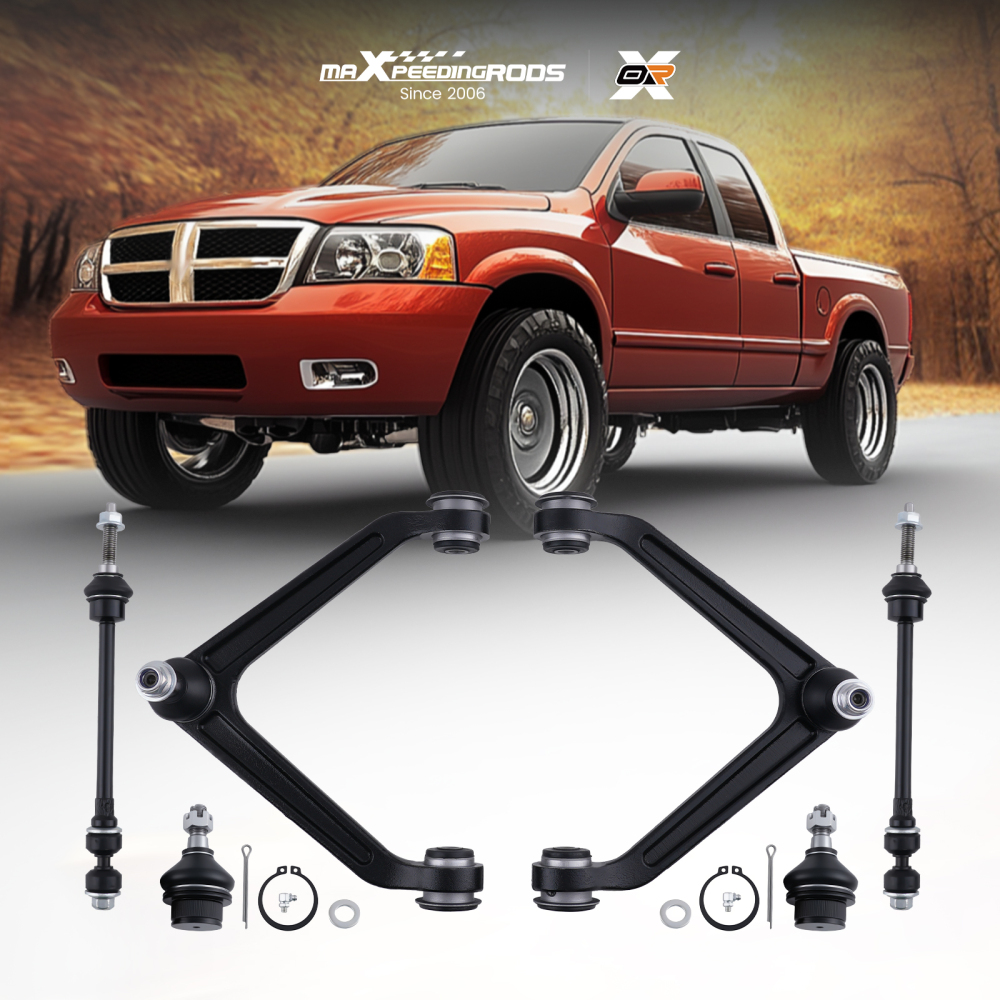 6x 4WD Front Upper Control Arm Ball Joint Sway Bar for 2002-2005 compatible for Dodge Ram 1500