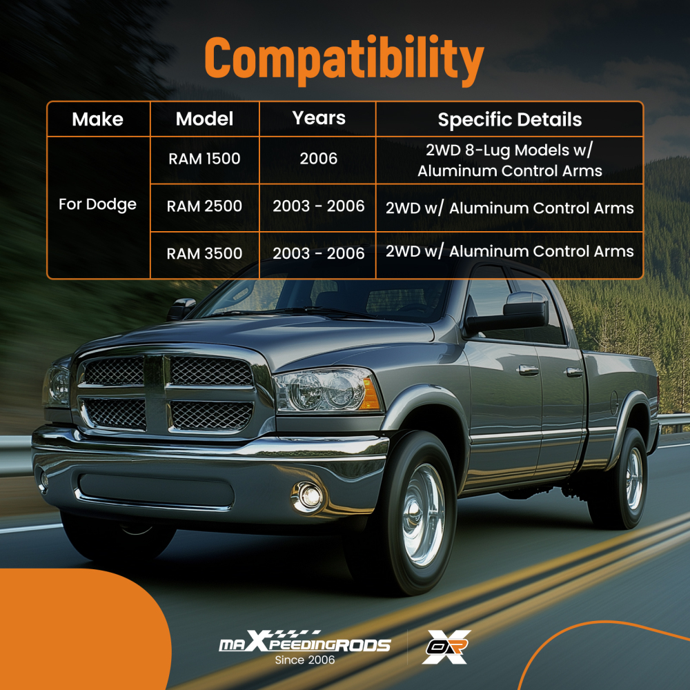 1pc Front Upper Suspension Control Arm w/Ball Joint compatible for Dodge Ram 1500 2500 3500