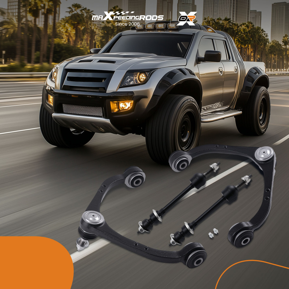 4x Front Upper Control Arms Sway Bars for 2005-10 compatible for Dodge Dakota compatible for Mitsubishi Raider