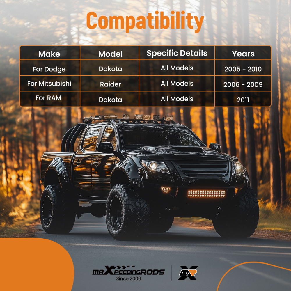 4x Front Upper Control Arms Sway Bars for 2005-10 compatible for Dodge Dakota compatible for Mitsubishi Raider