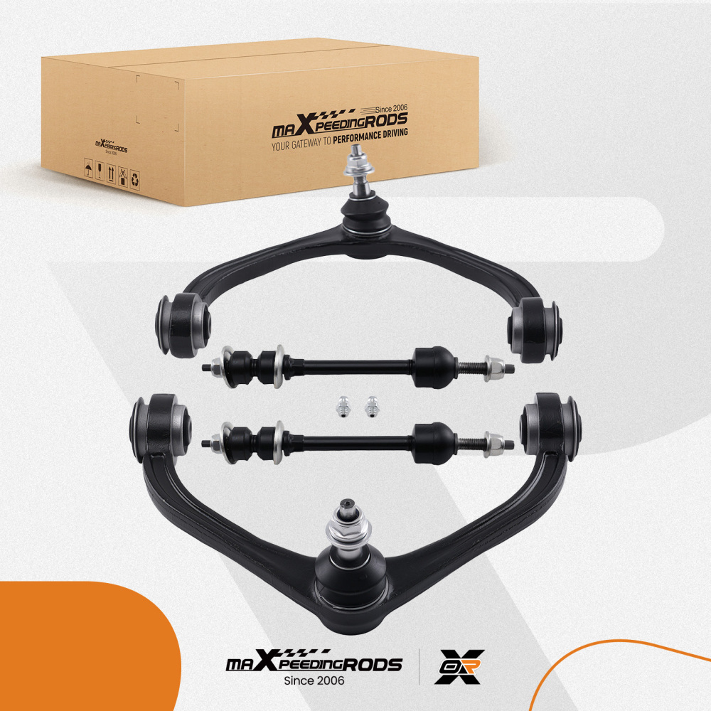 4x Front Upper Control Arms Sway Bars for 2005-10 compatible for Dodge Dakota compatible for Mitsubishi Raider