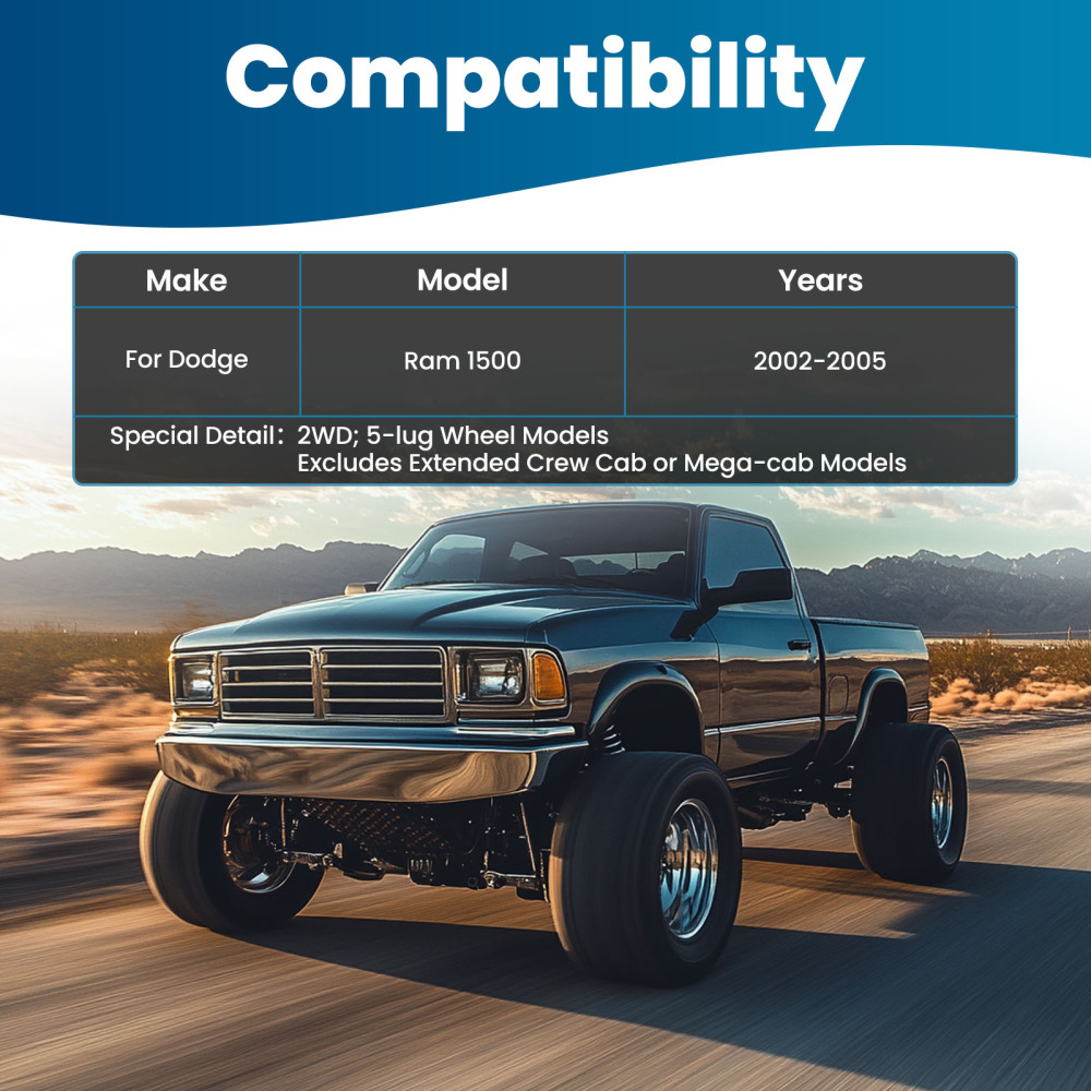 10x Front Control Arm Kit compatible for Dodge Ram 1500 RWD 2002 2003 2004 2005 K7424 K7411