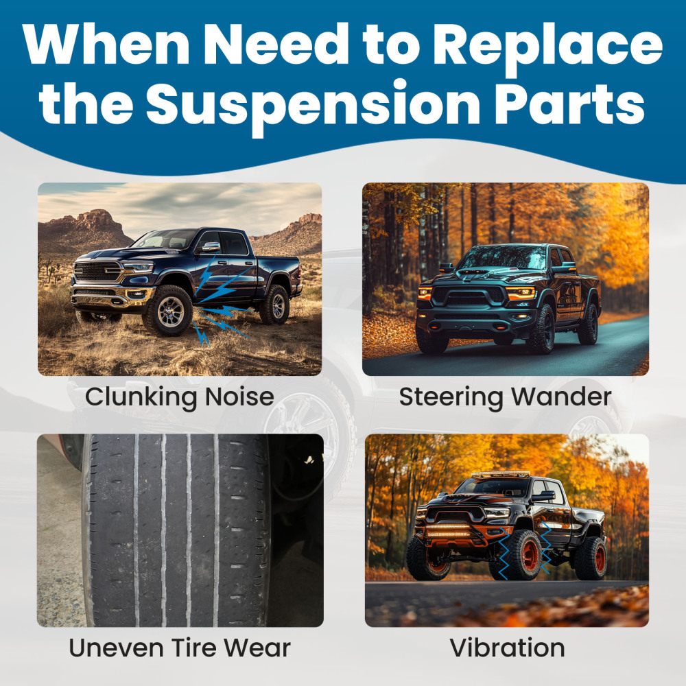 10x Front Control Arm Kit compatible for Dodge Ram 1500 RWD 2002 2003 2004 2005 K7424 K7411